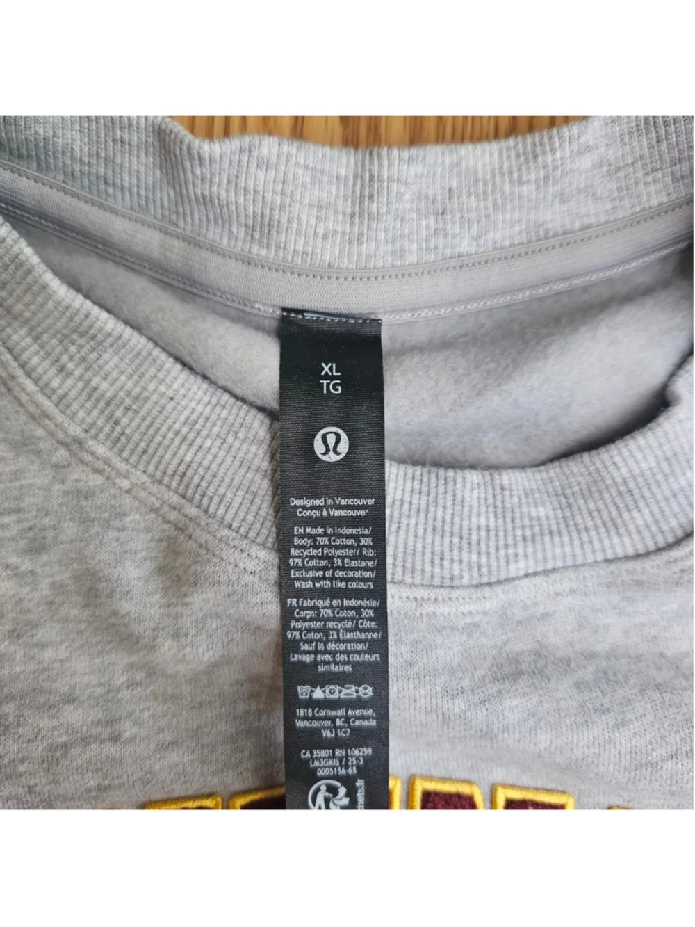 Lululemon Washington Commanders NFL Steady State Crewneck Sweatshirt Mens XL